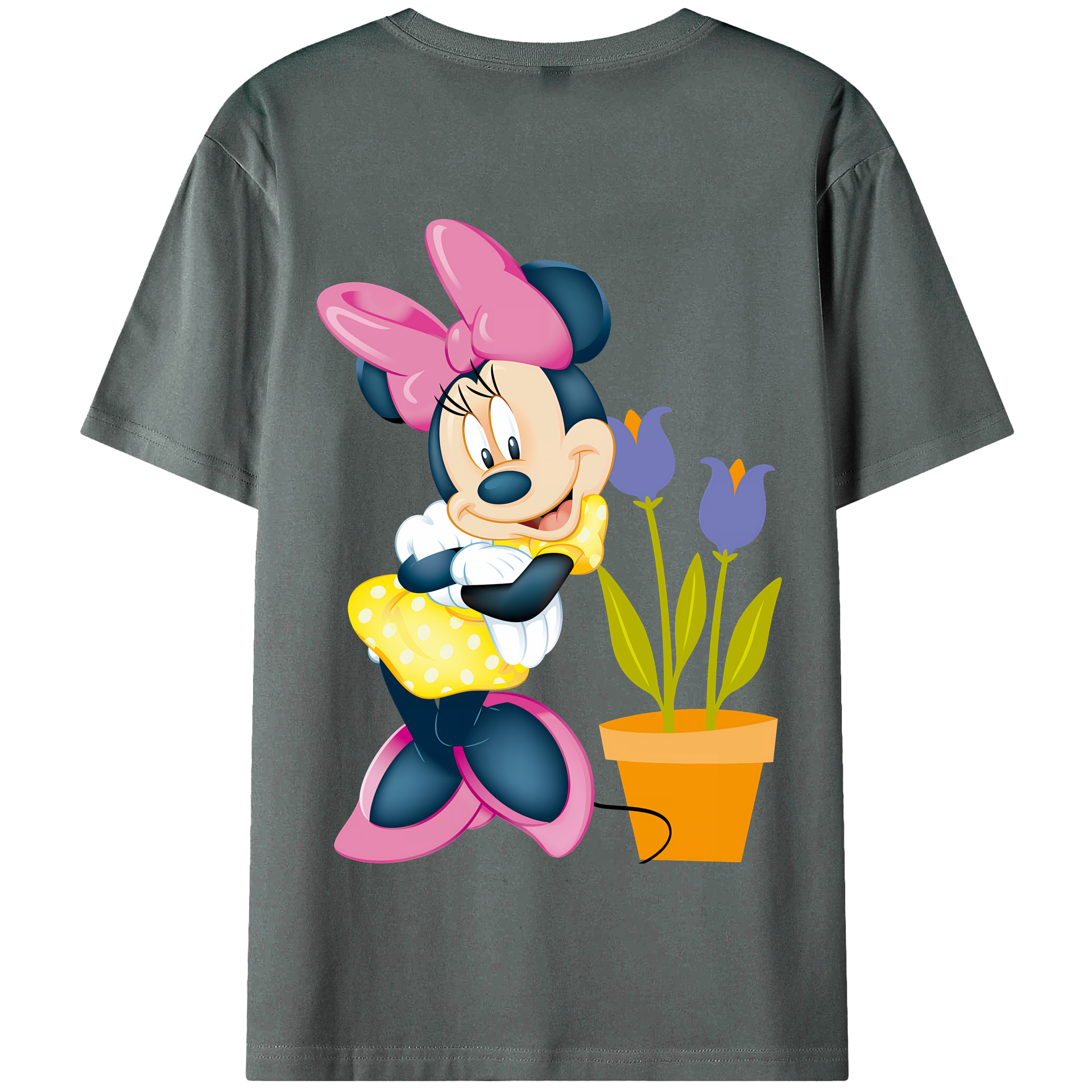 （画像用） ミッキーマウス Mickey Mouse 綿100％半袖Tシャツ（背面プリント）